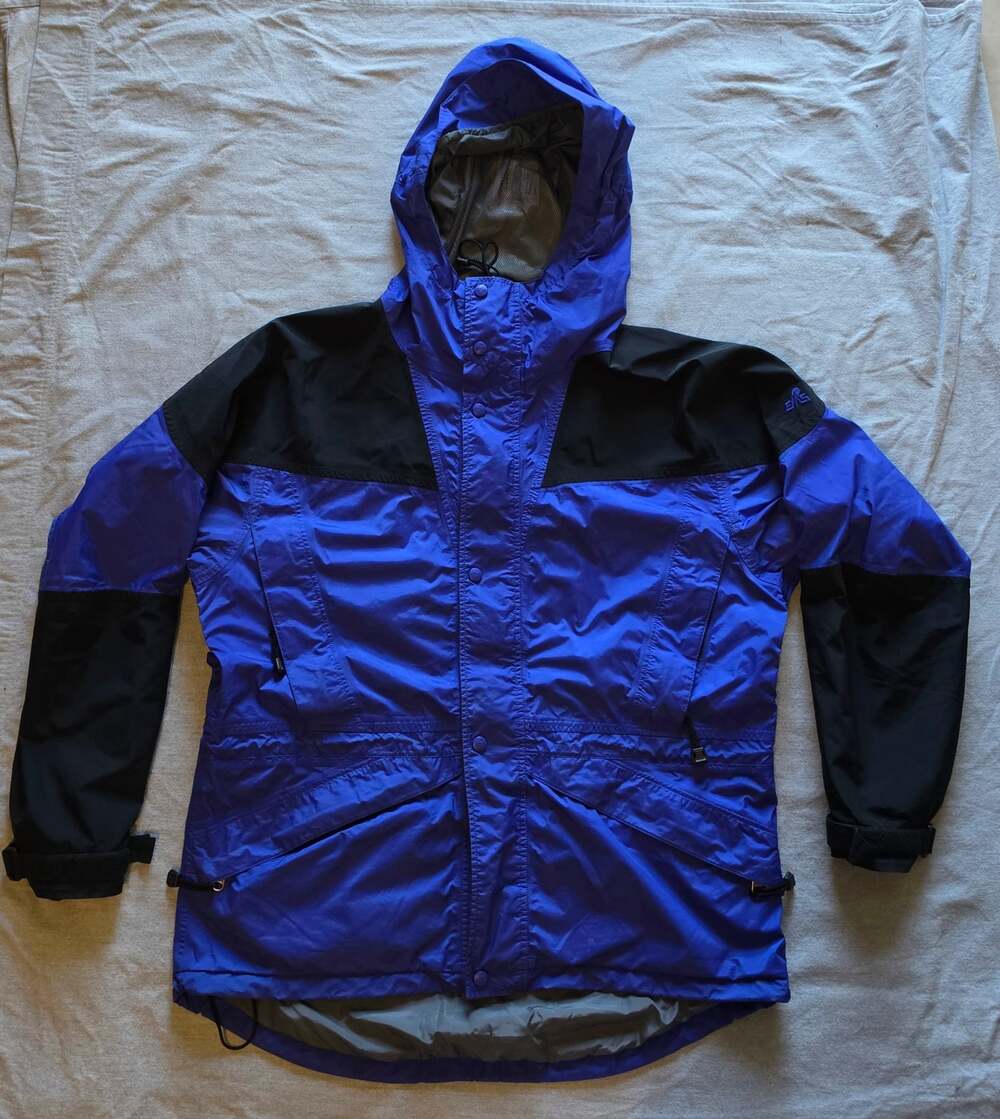 Vintage 90s EMS Eastern Mountain Sports Gore Tex Jacket Mens Large Blue & Black